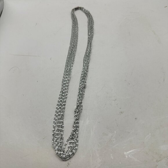 Vintage Silver Multi-Strand Celebrity Necklace - Picture 2 of 5